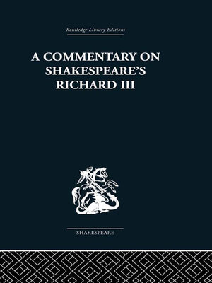 cover image of Commentary on Shakespeare's Richard III